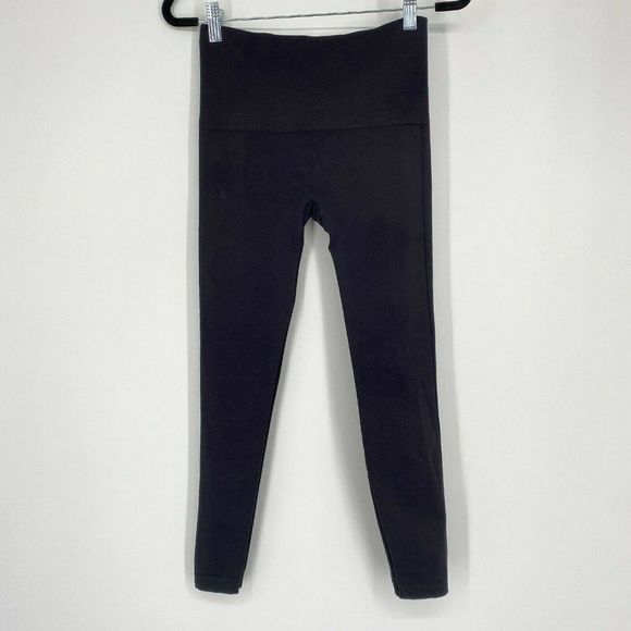 Spanx Look At Me Now Shaping Seamless Crop Leggings High Rise Black Size Medium - Picture 10 of 10